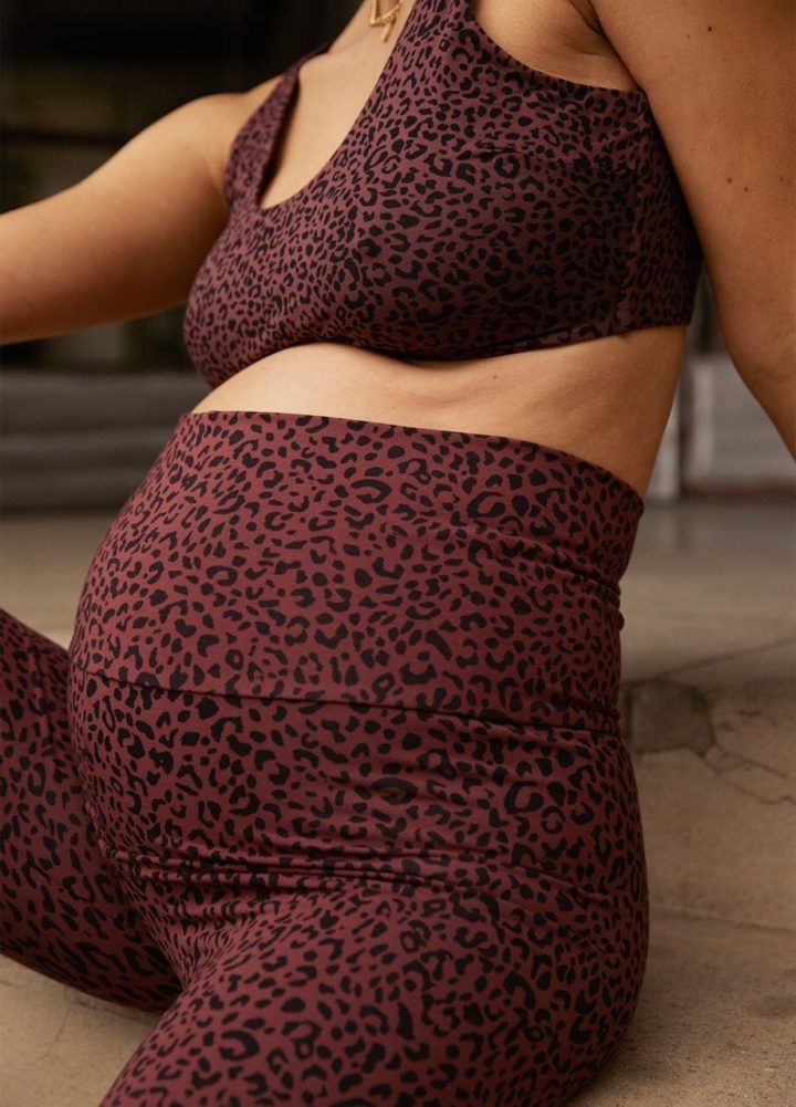 pregnant woman in workout clothes