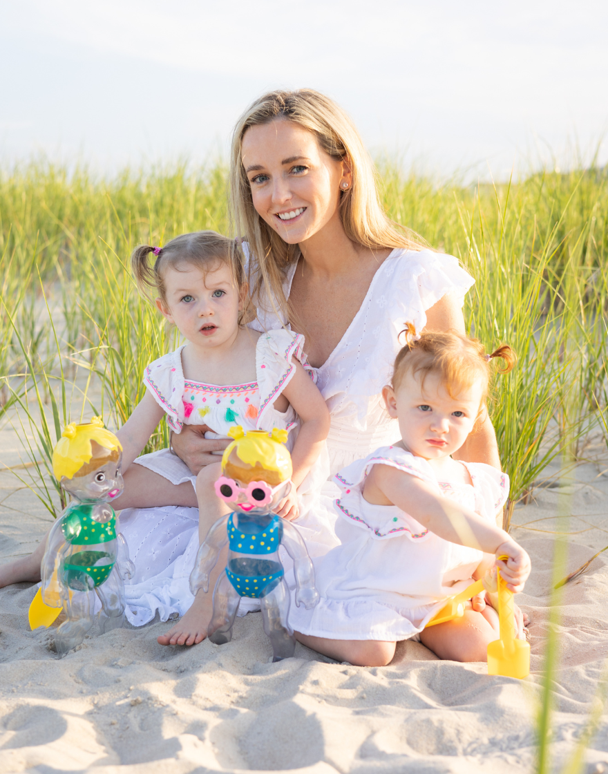 Sandy Beach Doll Founder with kids